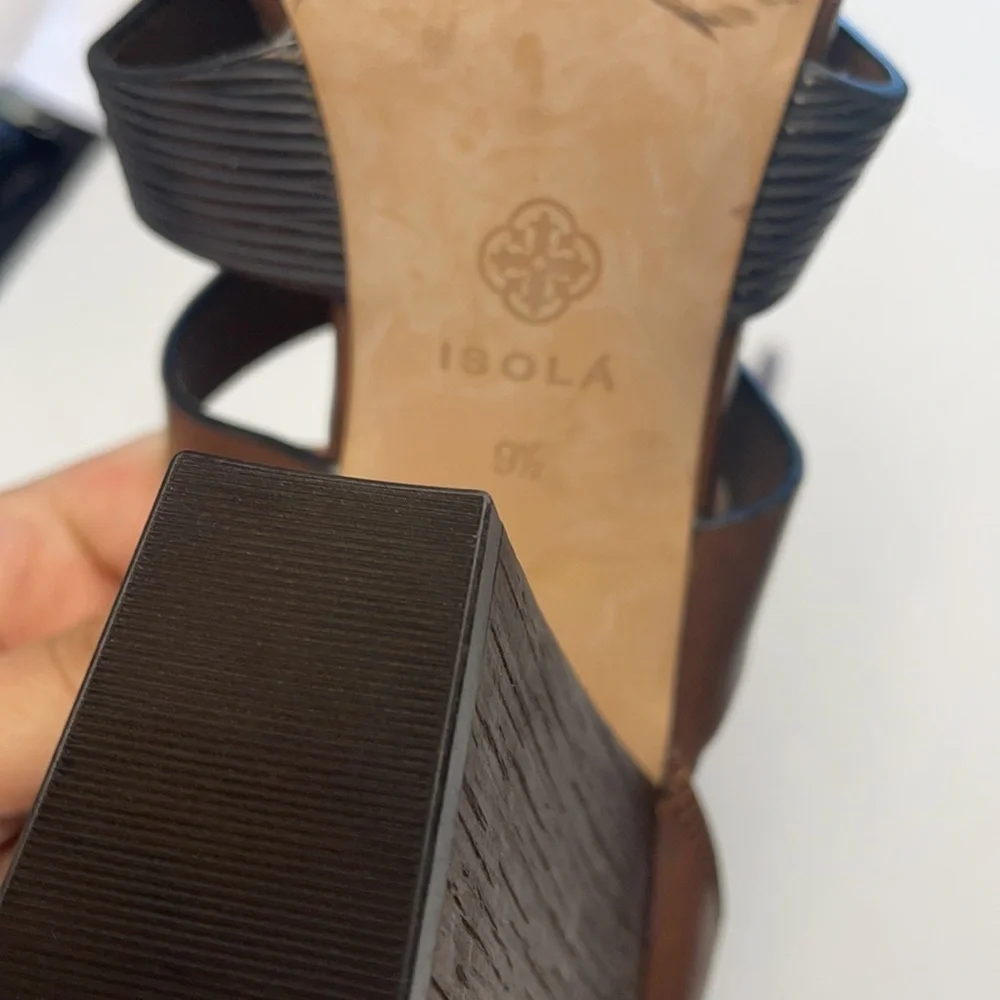 Isola wooden heel sandals